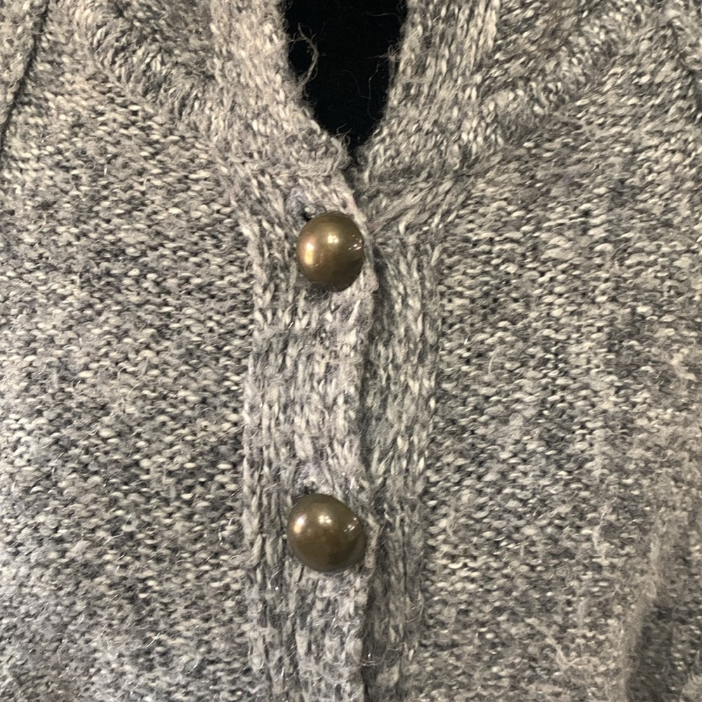 Twenty One Over Sized Capped Sleeves Taupe Hooded Sweater Women's Size S Petite - Picture 3 of 11